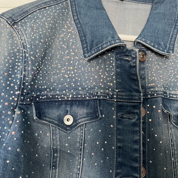INC Rhinestone Jean Jacket - Picture 3 of 9